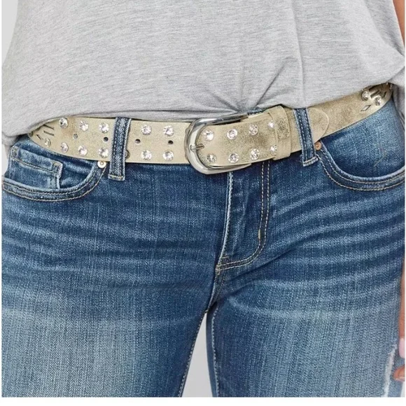 Free BKE Glitz Rhinestones Western Belt size from M to XL - Picture 2 of 13